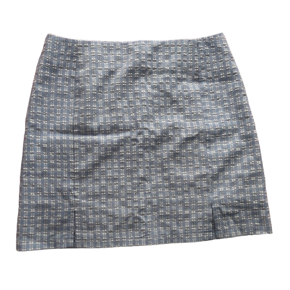 Cute Blue Plaid Skirt
